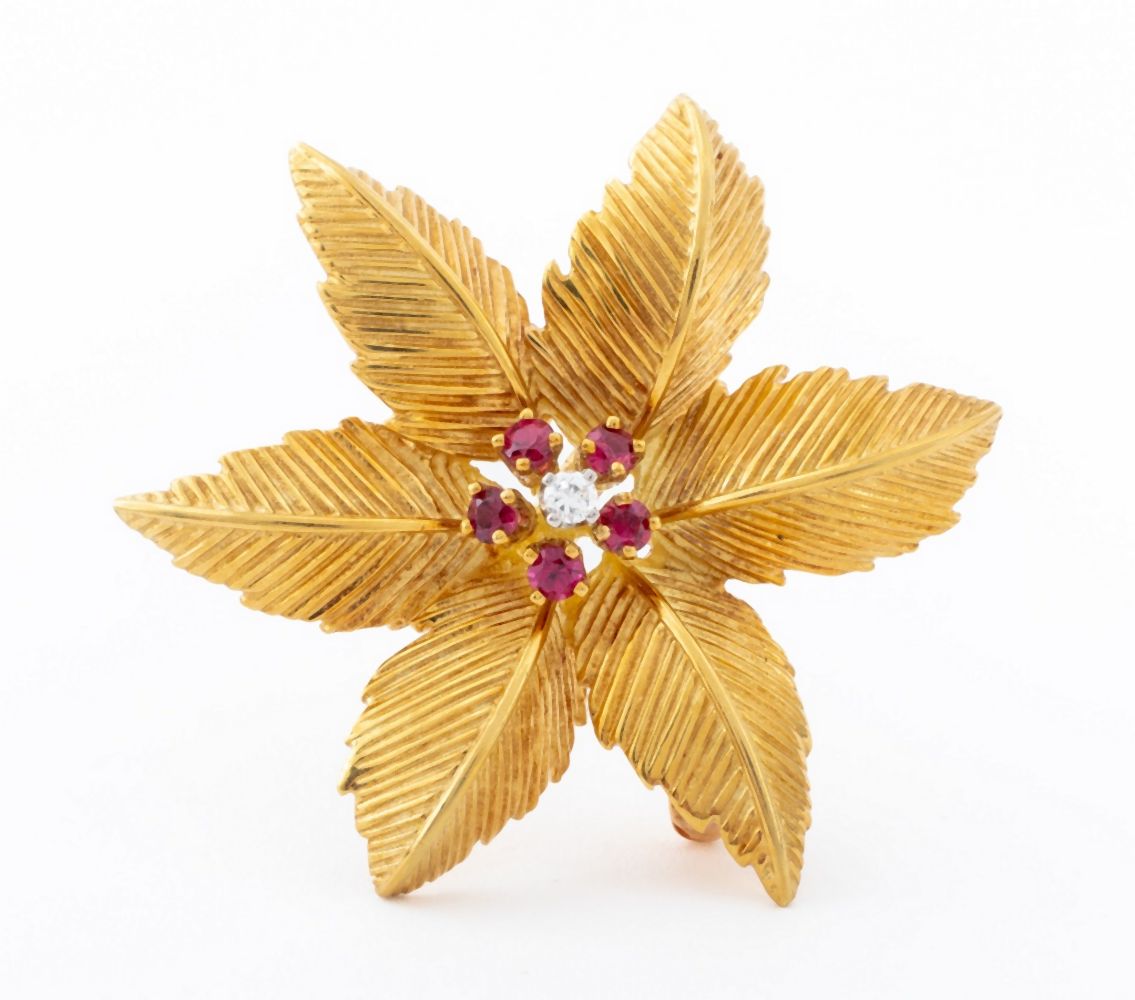 TIFFANY & CO. 18K RUBY & DIAMOND