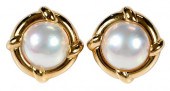 TIFFANY & CO. 18KT. PEARL EARR