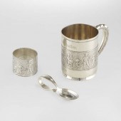 Tiffany & Co.. Baby cup, spoon