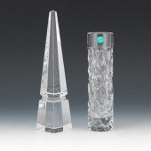 TIFFANY & CO CRYSTAL GLASS VAS