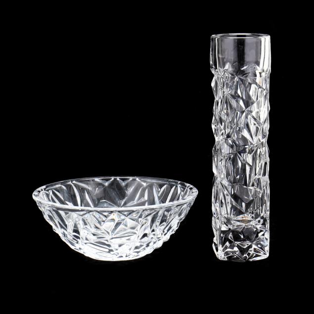 TIFFANY & CO., CRYSTAL VASE AND