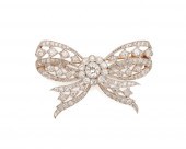 TIFFANY & CO. DIAMOND BOW BROO