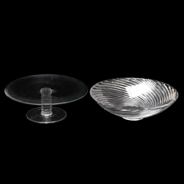 TIFFANY & CO. GLASS CAKE STAND