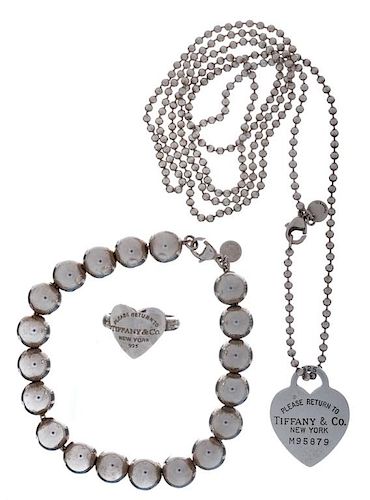 TIFFANY & CO NECKLACE, BRACELET AND