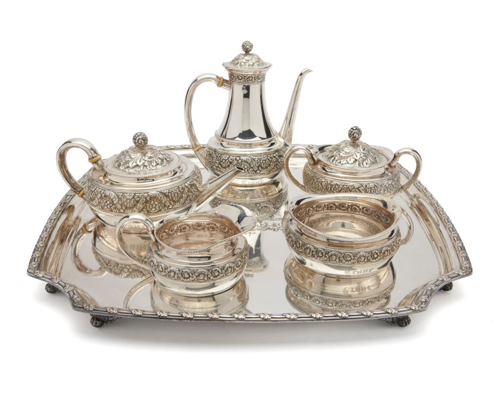 TIFFANY & CO. SILVER FIVE PIECE