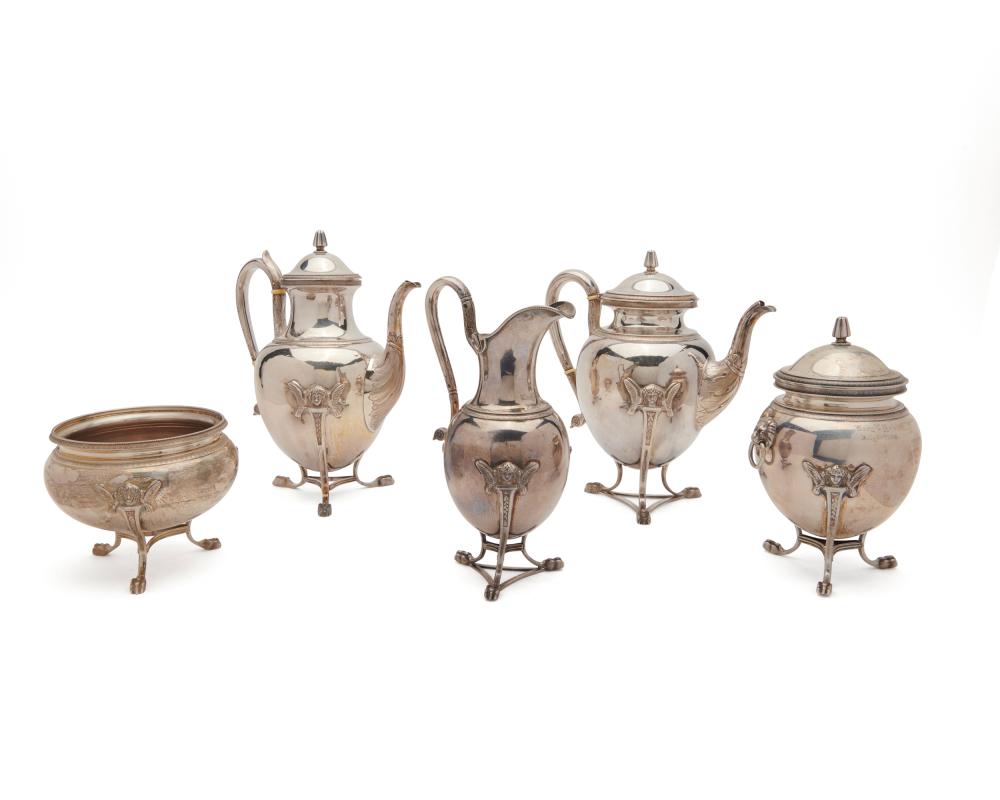 TIFFANY & CO. SILVER FIVE PIECE