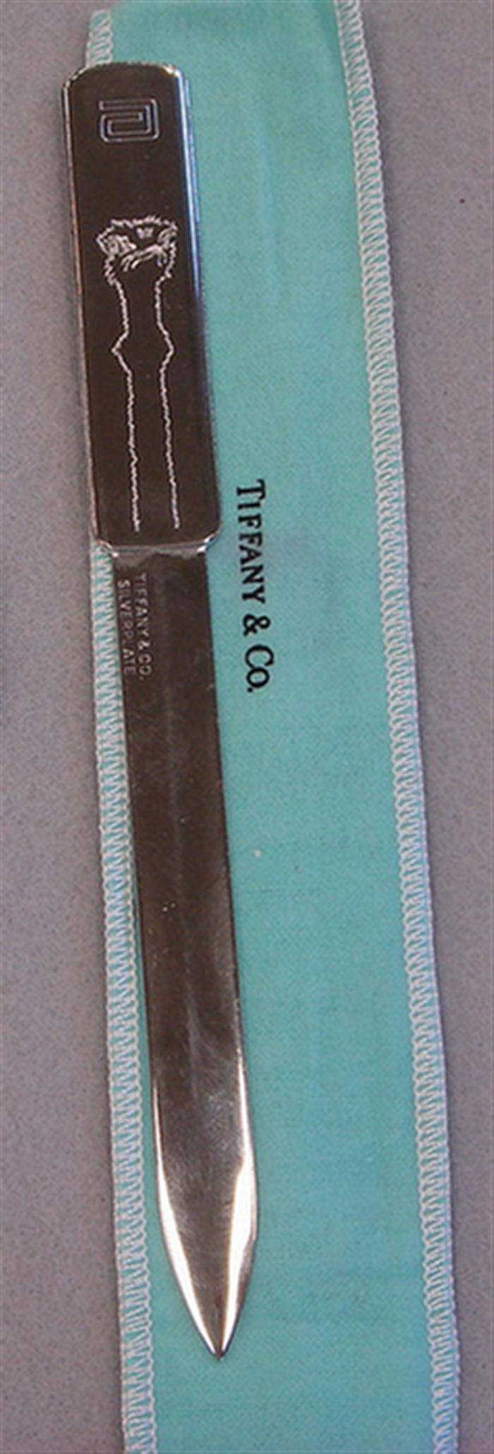 Tiffany & Co. Silverplate letter
