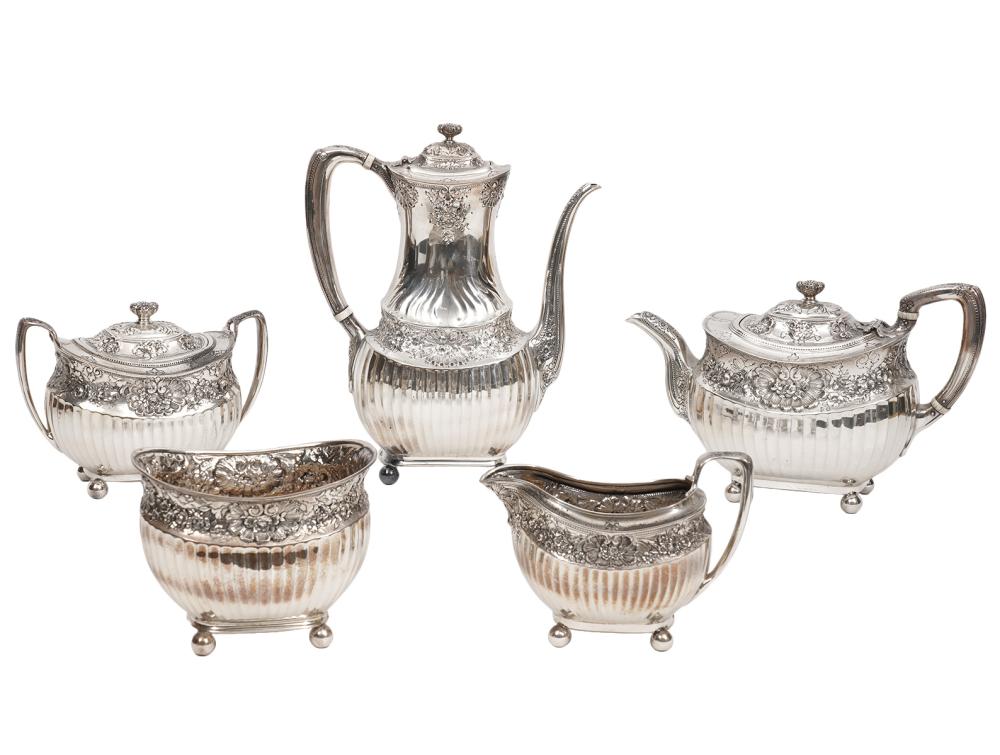 TIFFANY & CO. STERLING 5 PC. TEA