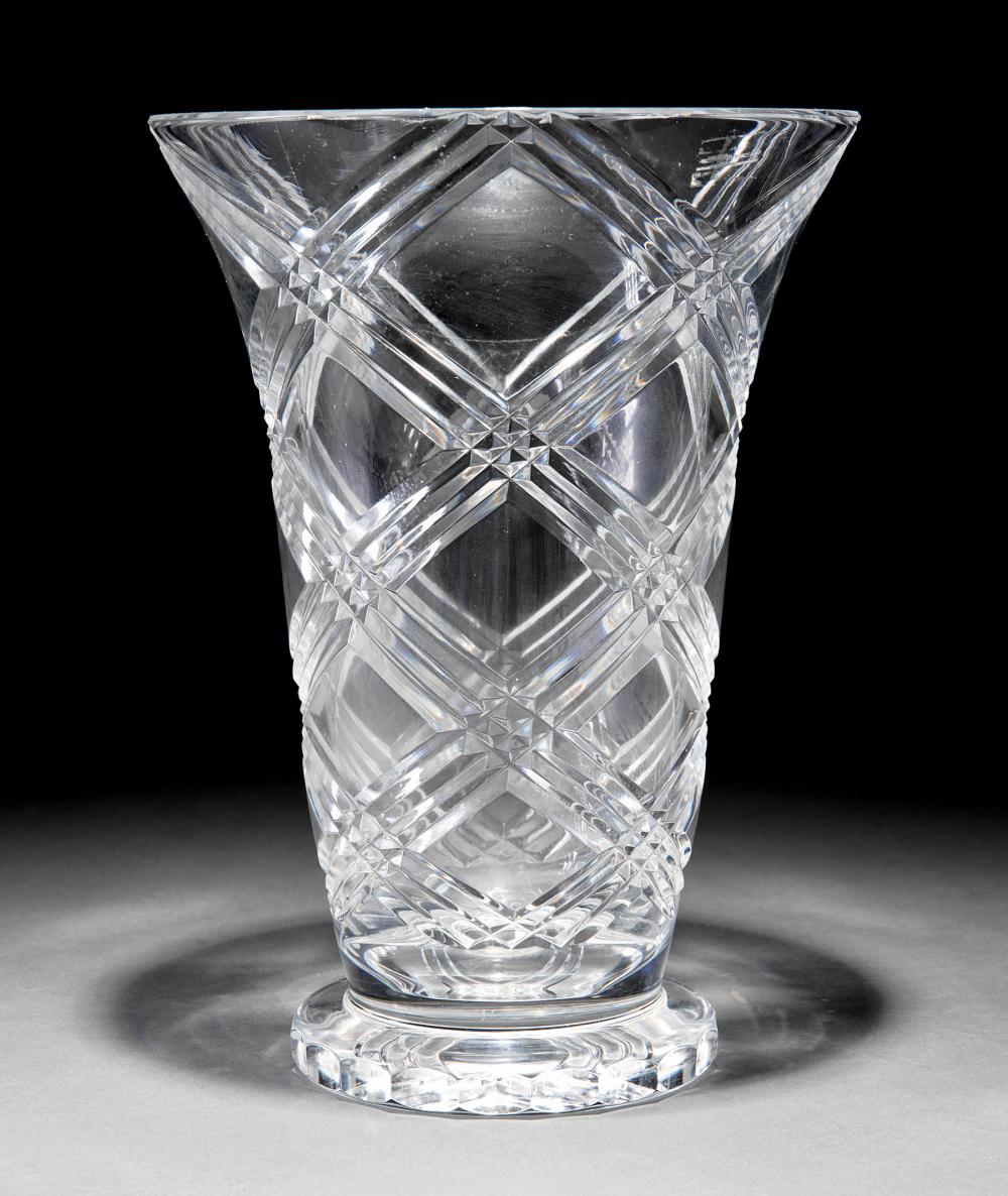 TIFFANY CUT CRYSTAL FOOTED