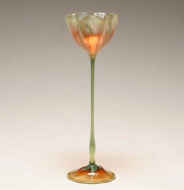 Tiffany favrile decorated floriform