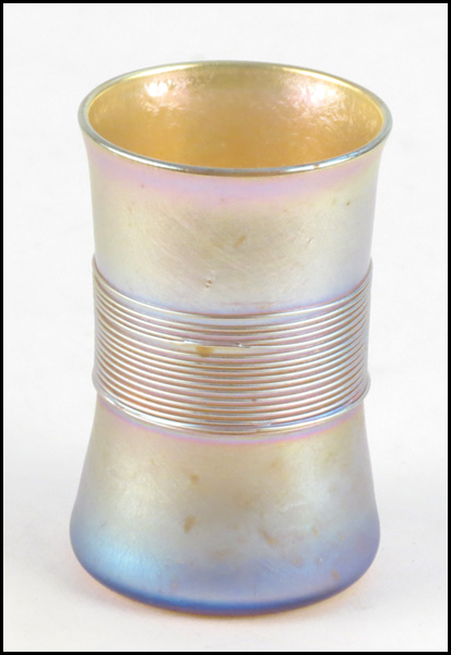 TIFFANY FAVRILE GLASS CUP.