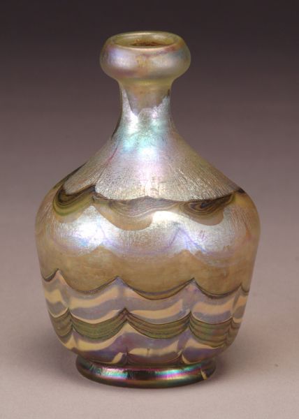 Tiffany Favrile glass decorated