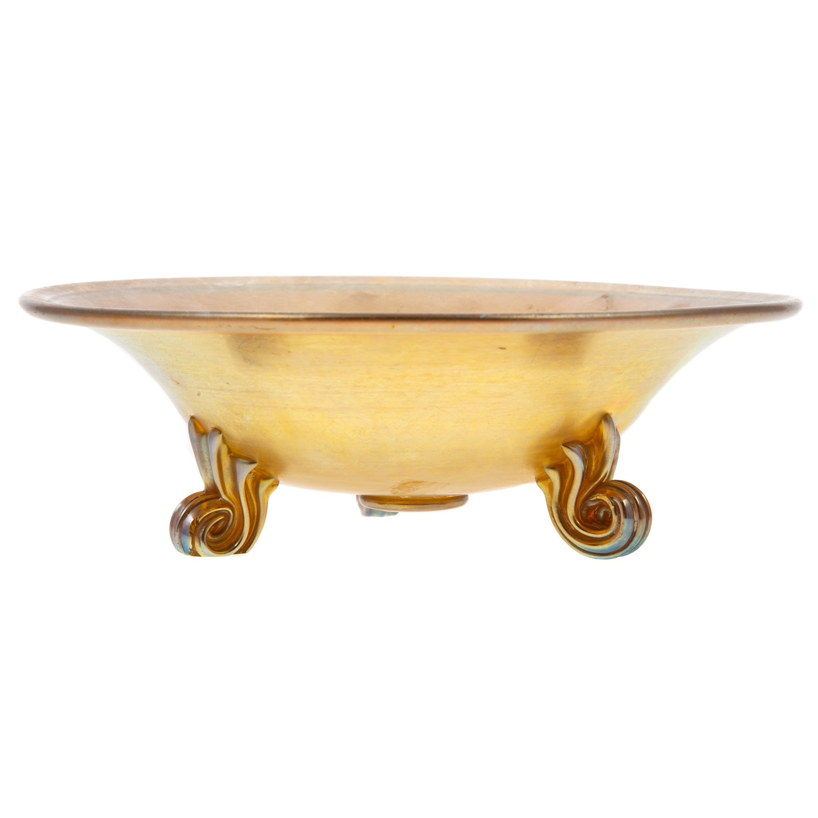 TIFFANY FAVRILE GLASS FOOTED BOWL