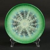 TIFFANY FAVRILE GLASS FOOTED P