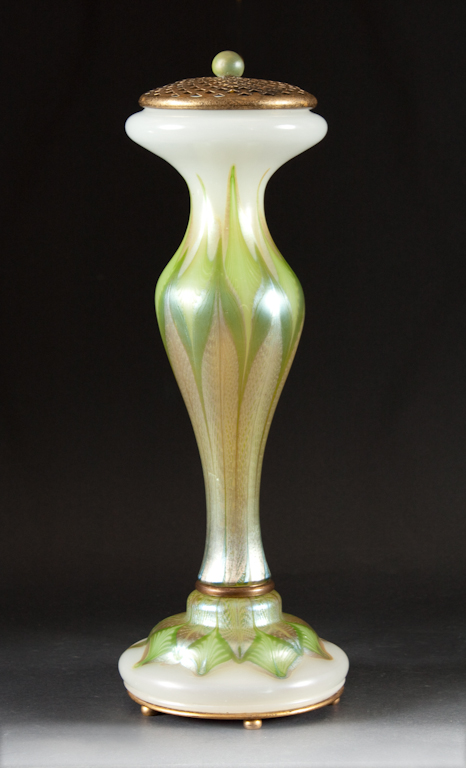 Tiffany favrile glass lamp with
