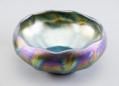 TIFFANY FAVRILE GLASS RIBBED B