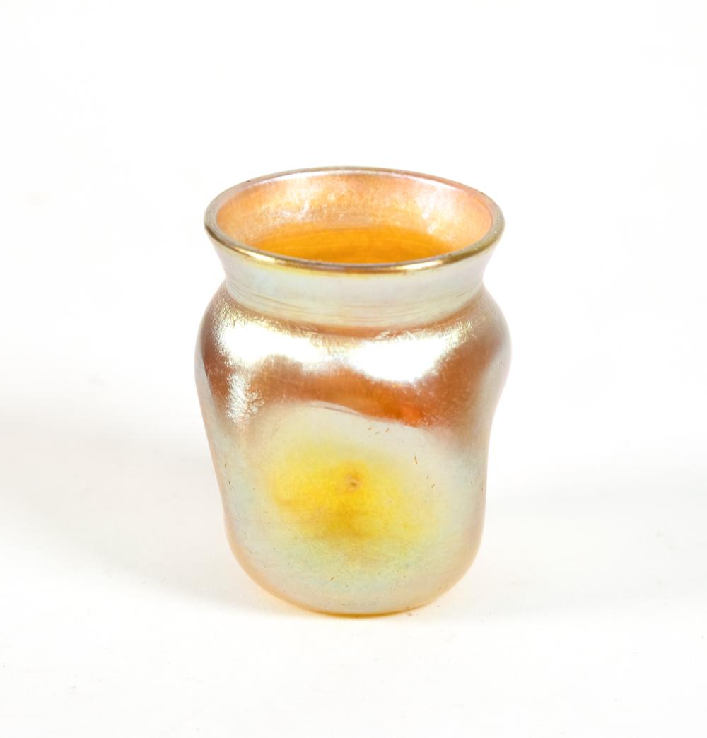 TIFFANY FAVRILE GOLD GLASS OPEN