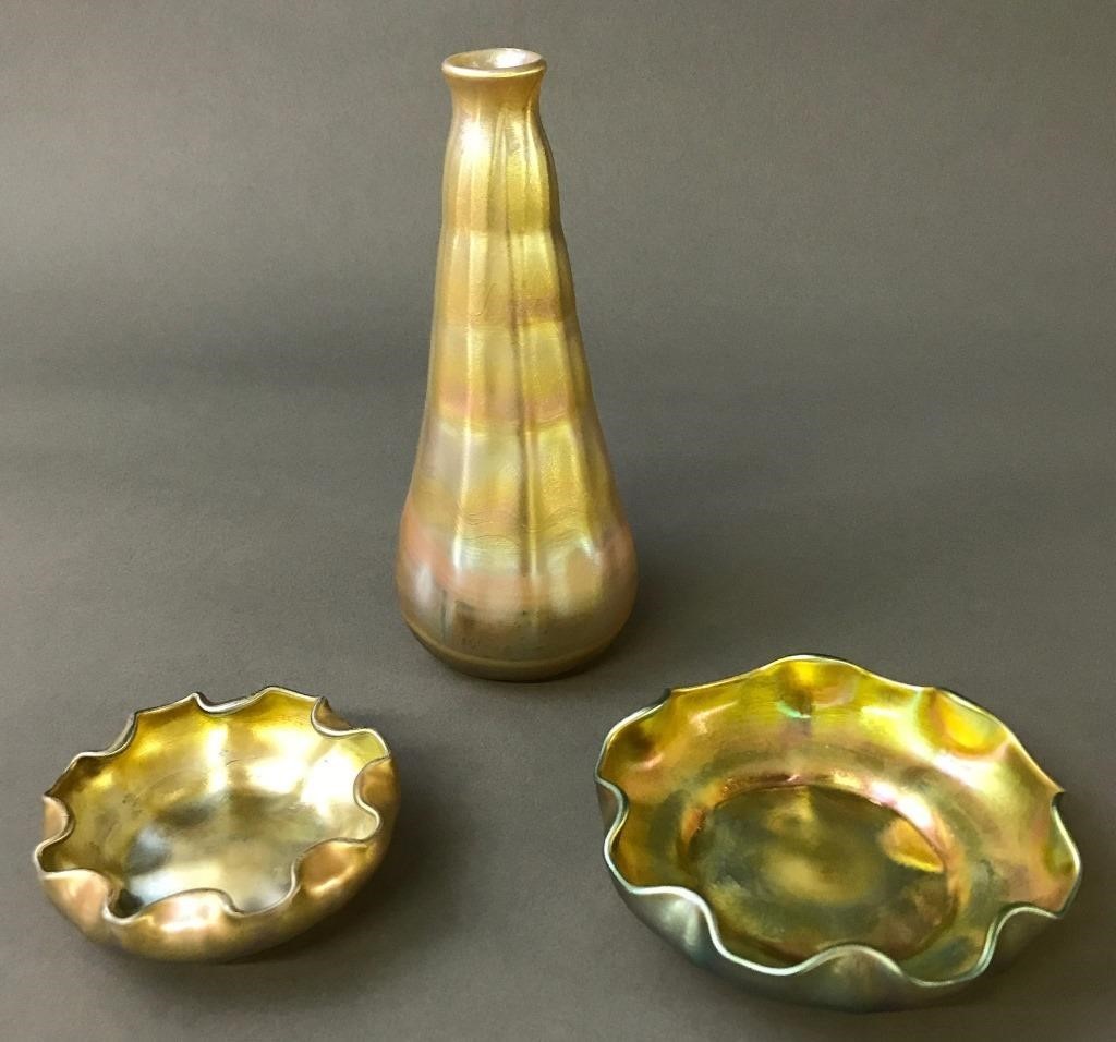 Tiffany Favrille glass bud vase,