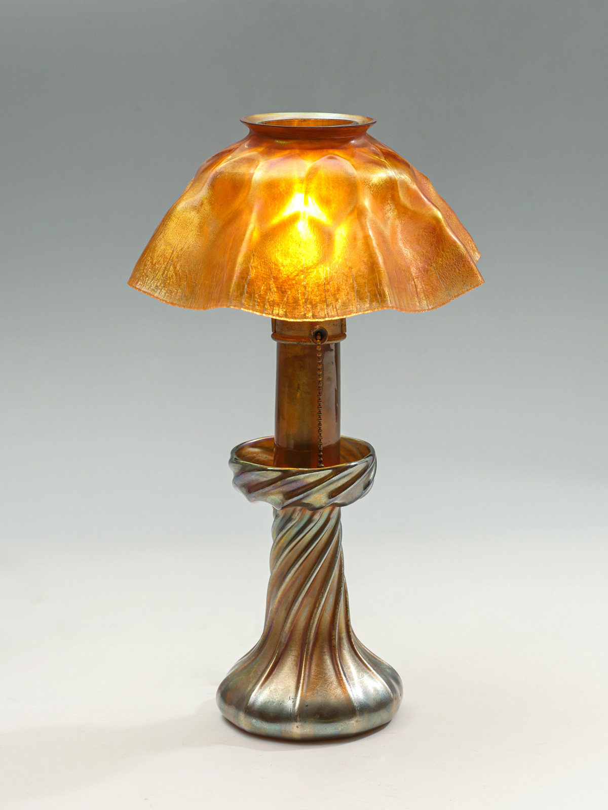 TIFFANY FAVRILLE GLASS CANDLE STICK