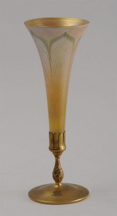 TIFFANY FAVRILLE GLASS TRUMPET