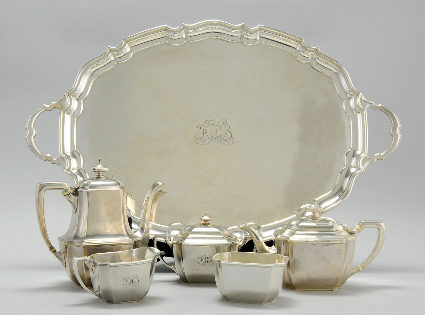 TIFFANY FIVE-PIECE STERLING