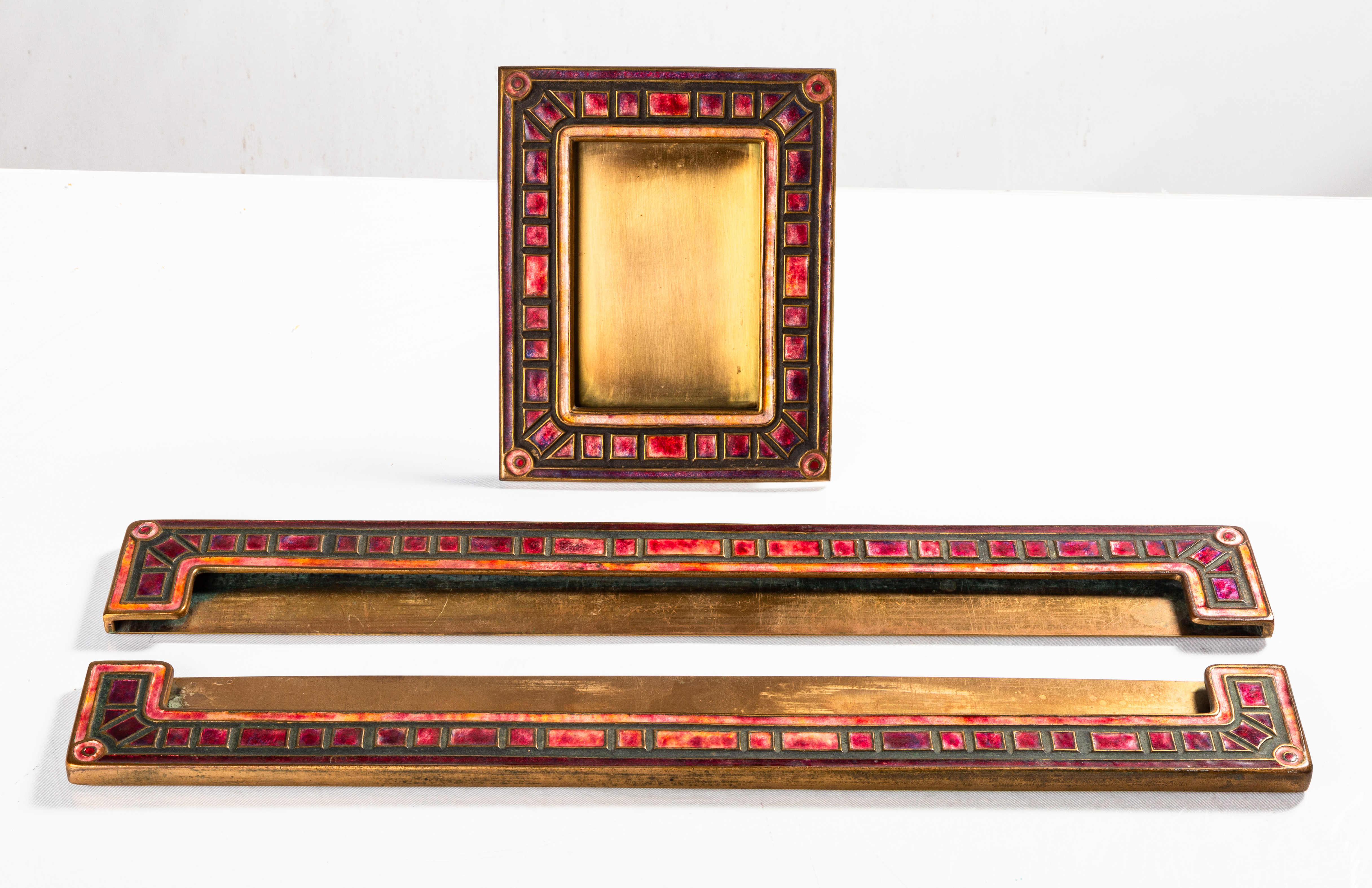 TIFFANY FURNACES ART DECO RED
