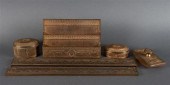 Tiffany gilt-bronze six-piece
