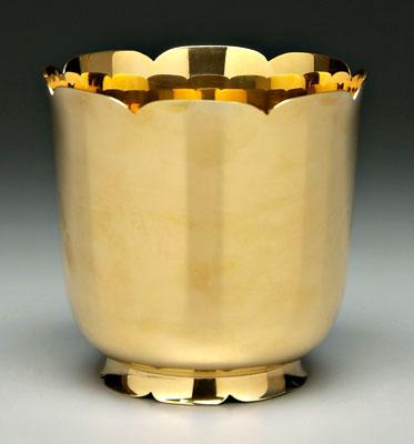 Tiffany gilt sterling bowl, round
