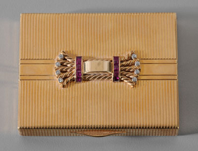 Tiffany gold compact,
