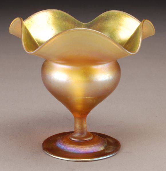 Tiffany gold Favrile glass flower