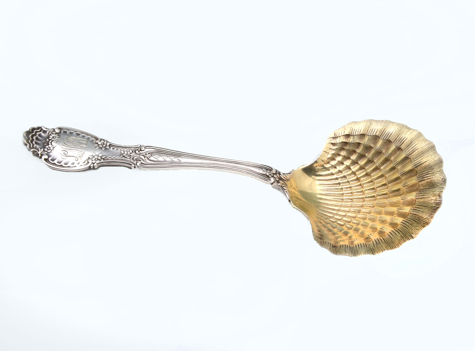 TIFFANY GOLD WASHED SHELL SERVING