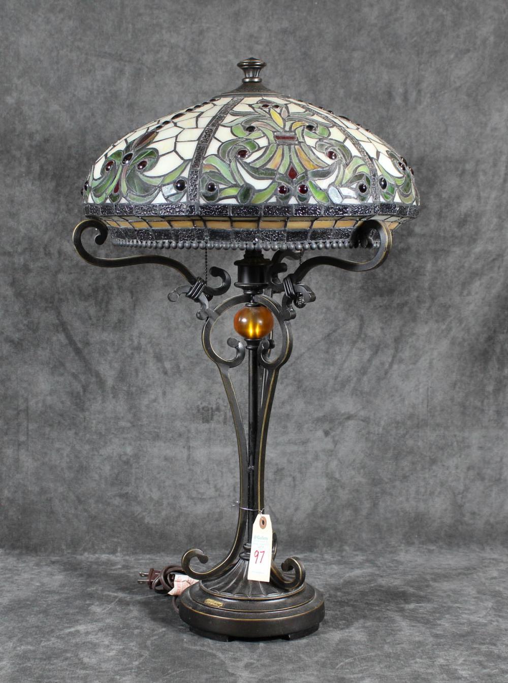 TIFFANY INSPIRED TWO-LIGHT TABLE