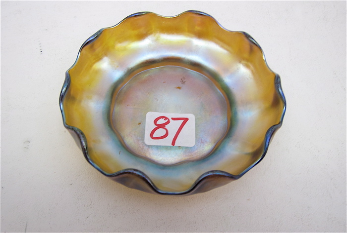 TIFFANY IRIDESCENT ART GLASS BOWL