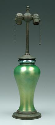 Tiffany lamp base, baluster form