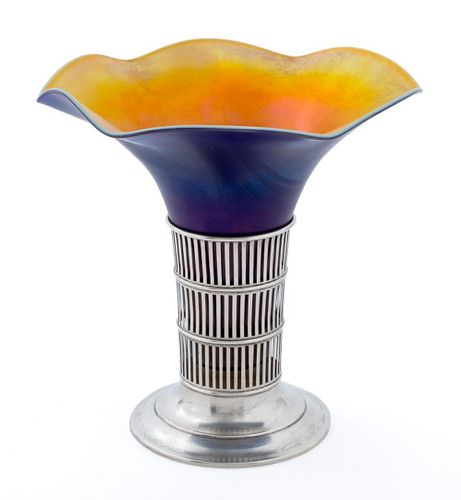 TIFFANY MANNER FAVRILE GLASS VASE