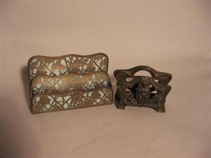 Tiffany metal and glass letter