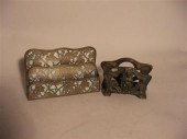 Tiffany metal and glass letter