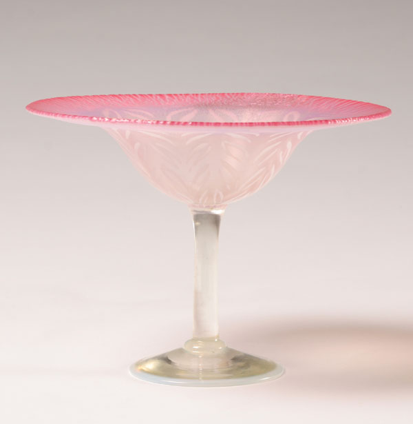 Tiffany pastel pink art glass