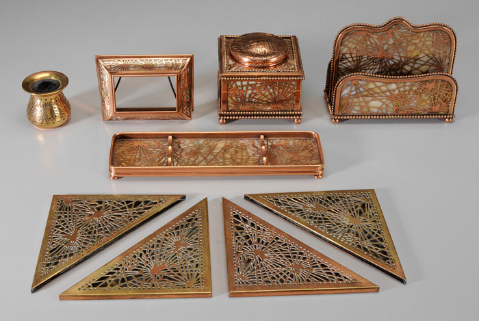 Tiffany Pine Needle Desk Set