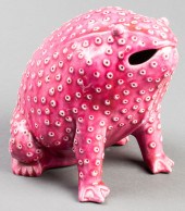 TIFFANY PINK GLAZED CERAMIC TO