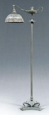 Tiffany Pompeian bronze floor lamp,