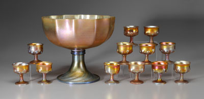 Tiffany Punch Bowl, Goblets