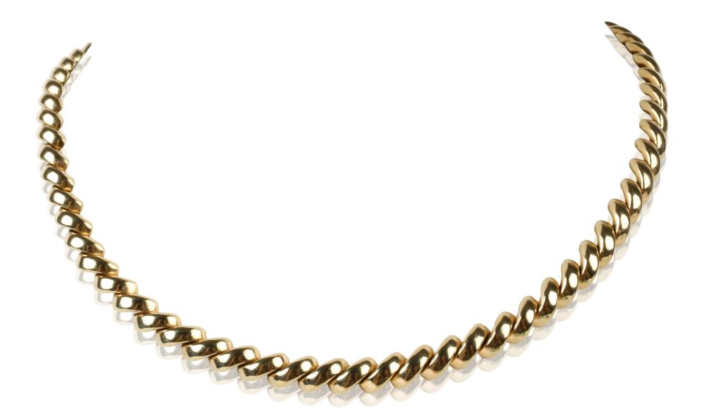 TIFFANY SAN MARCO MACARONI LINK 14K