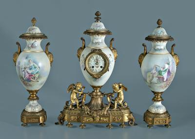 Tiffany S&egrave;vres clock and
