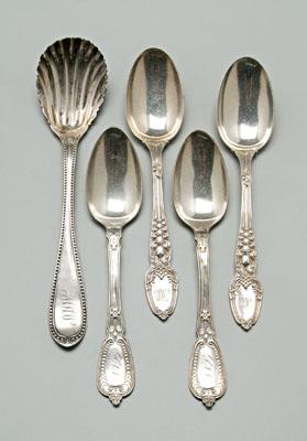 Tiffany silver flatware: six