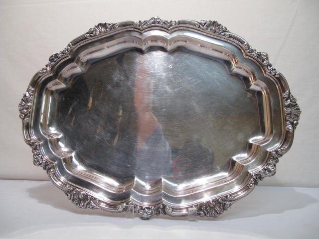 Tiffany silver soldered heavy tray.