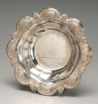 Tiffany sterling bowl, scalloped