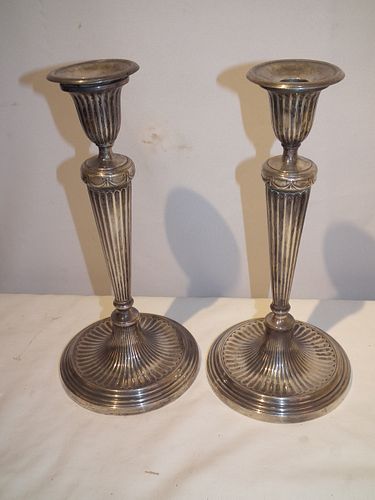 TIFFANY STERLING CANDLESTICKSPair