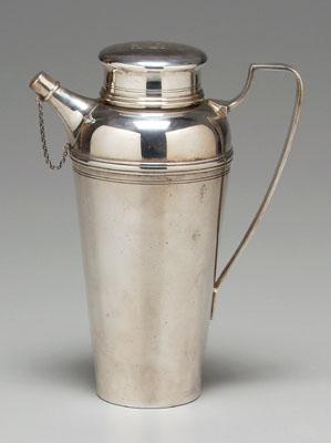 Tiffany sterling cocktail shaker,