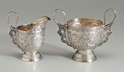 Tiffany sterling creamer and sugar: